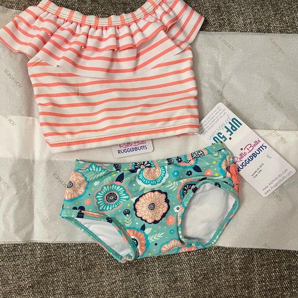 Ruffle Butts Infant Swimsuit | Girls 3-6mo - Picture 3 of 3